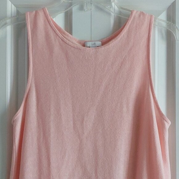 J. Jill Peachy Pink Sleeveless Tunic Fringe Hem Top Women's Size XS - Picture 2 of 9
